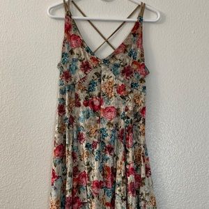 American Eagle Outfitters floral velvet dress Mini
